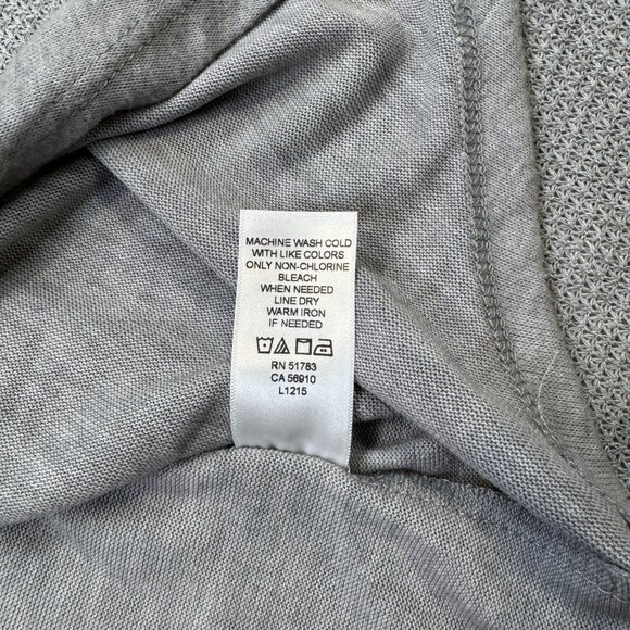 Maurices Womens Sz S Gray Wrap Top Cowl Neck Asymmetrical Fringe Long Sleeve NWT - Picture 10 of 14